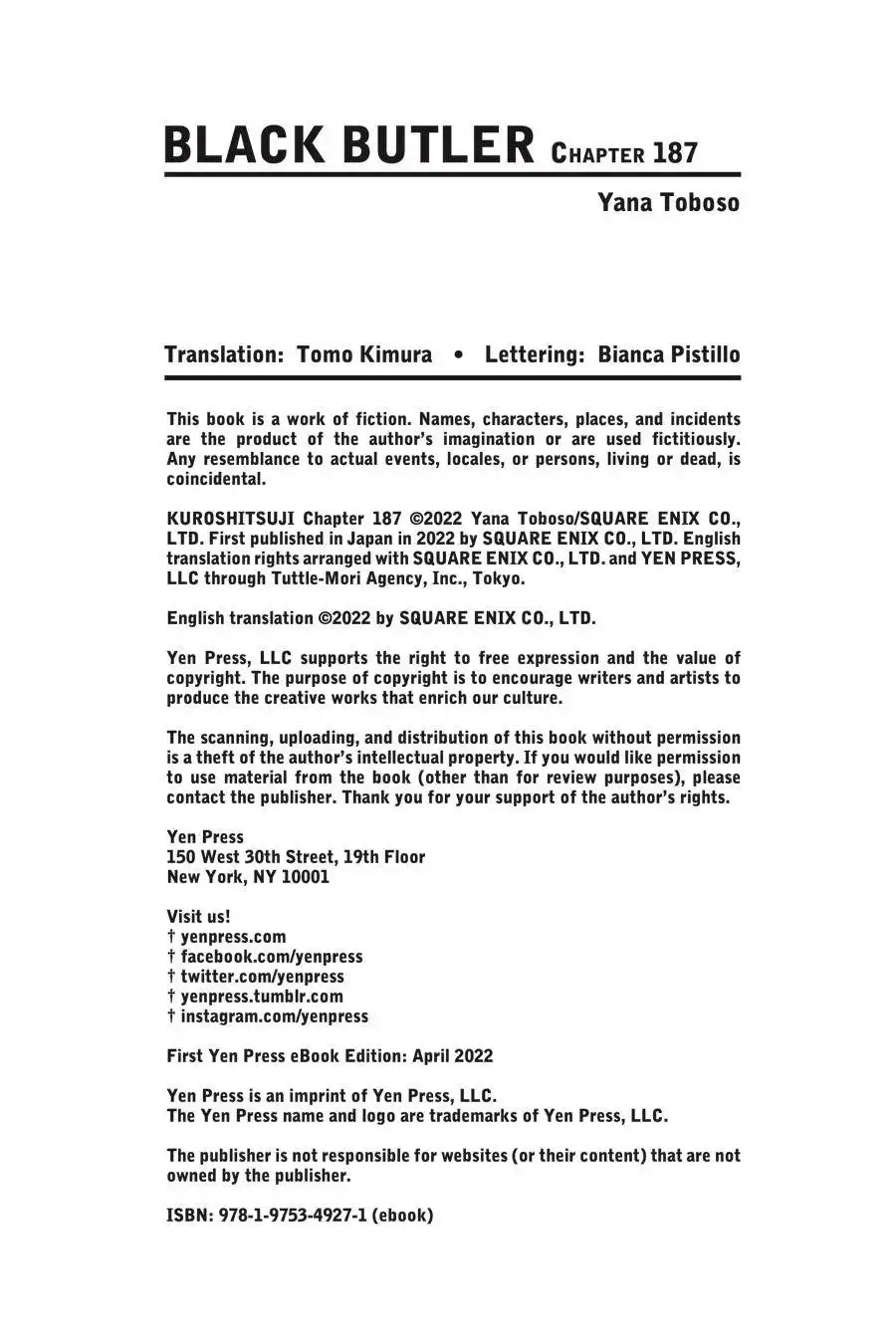 Read Kuroshitsuji Manga Online