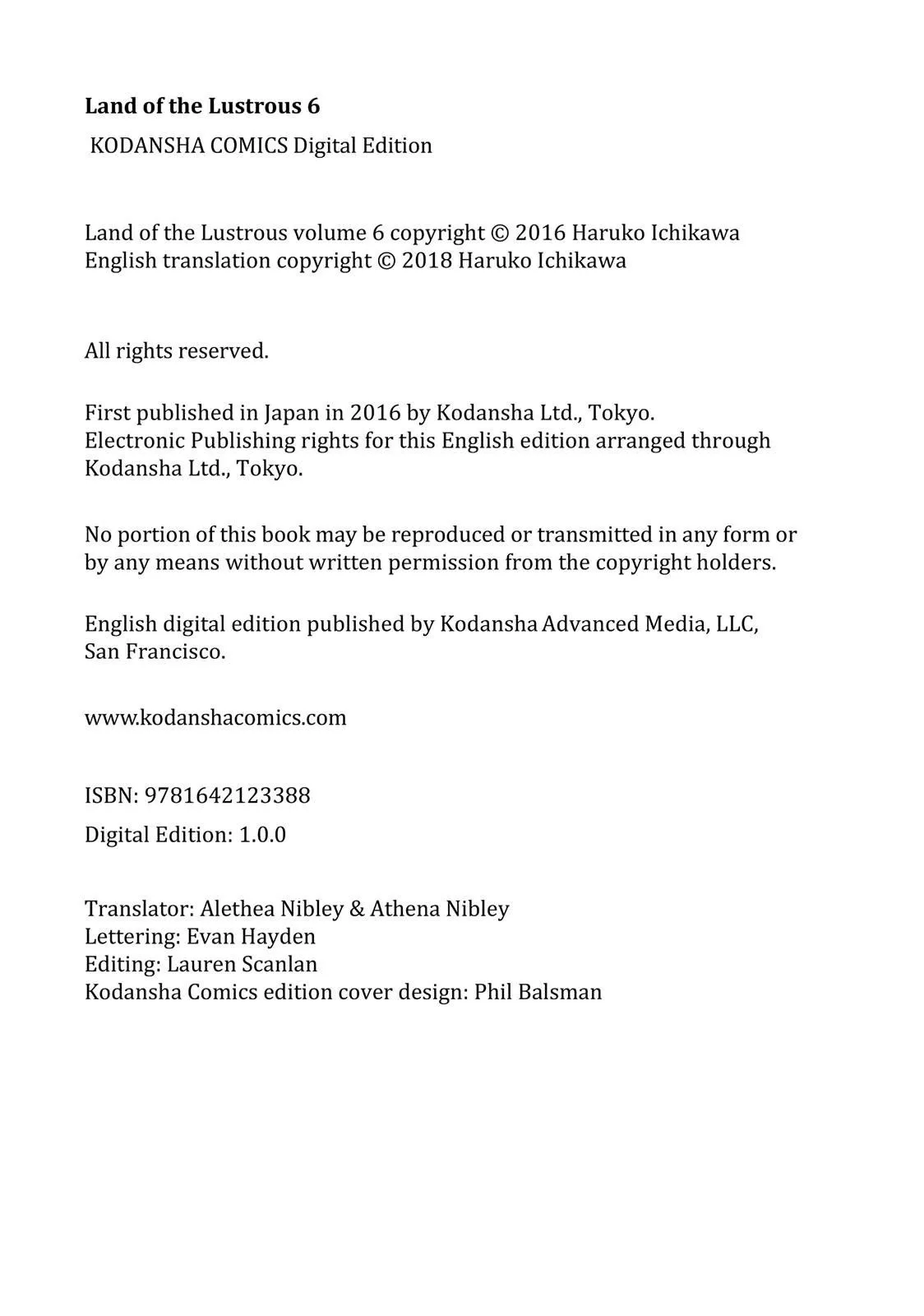 Read Land of the Lustrous  Manga Online