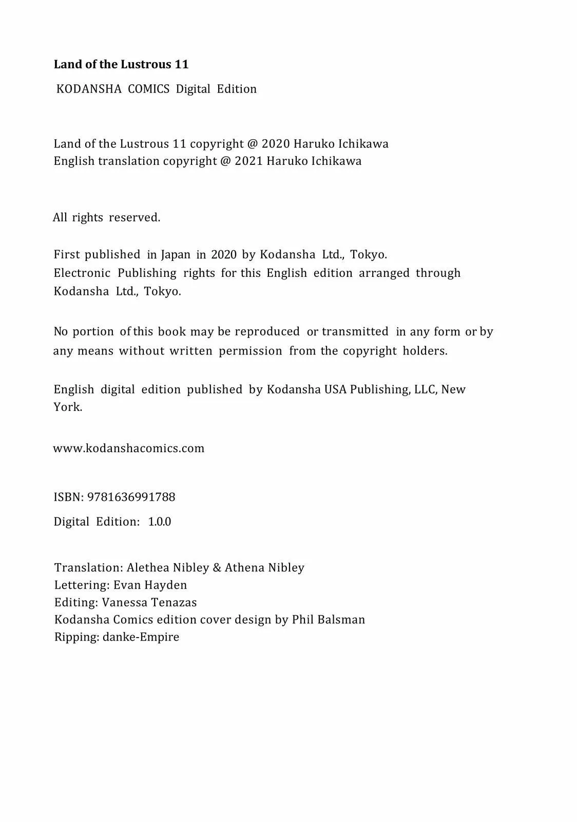 Read Land of the Lustrous  Manga Online