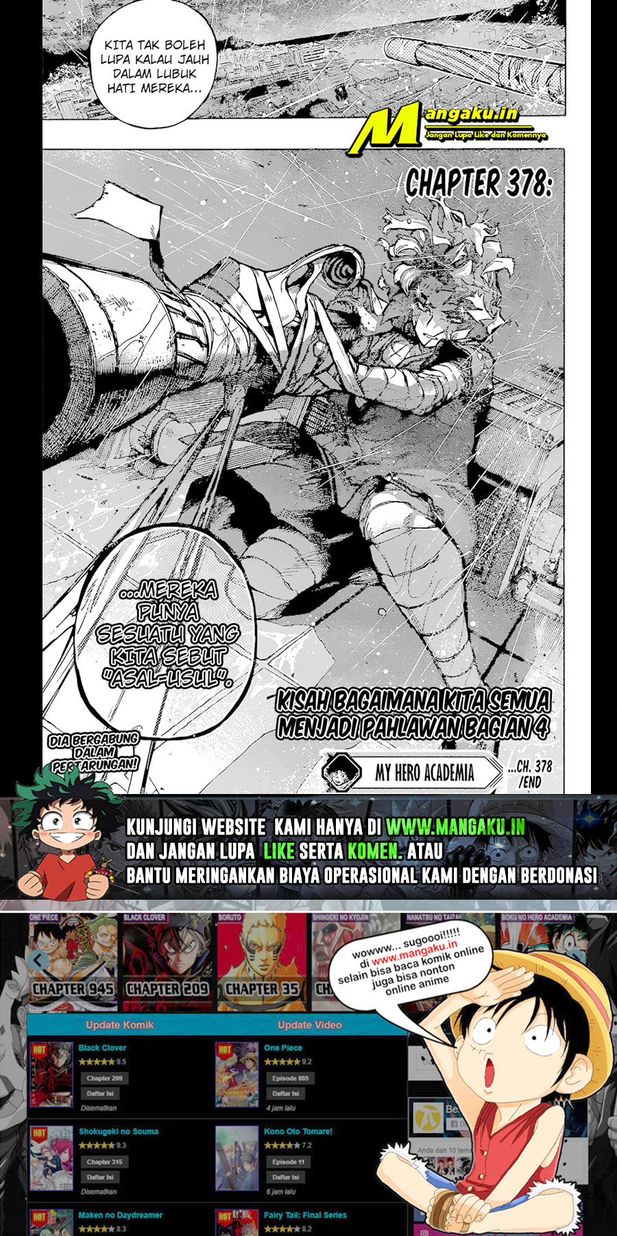 Read Boku no Hero Academia Bahasa Indonesia (ID) Manga Online