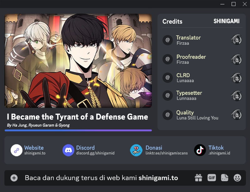 Read I Became The Tyrant Of A Defense Game (ID) Manga Online