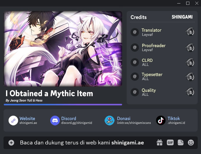 Read I Obtained a Mythic Item (ID) Manga Online