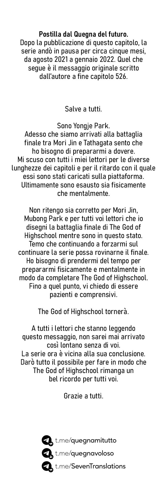 Read The God of High School (IT) Manga Online